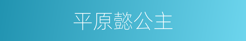 平原懿公主的同义词