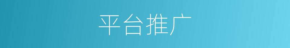 平台推广的同义词