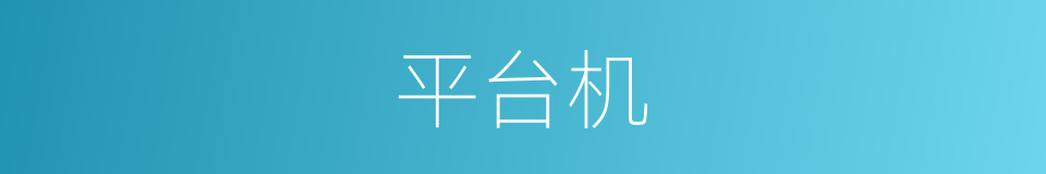 平台机的同义词