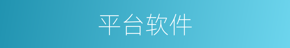 平台软件的同义词