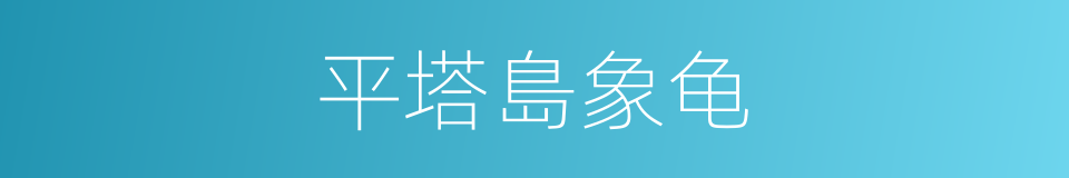 平塔島象龟的同義詞