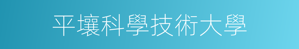 平壤科學技術大學的同義詞