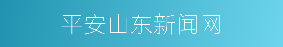 平安山东新闻网的同义词