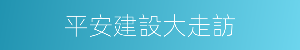 平安建設大走訪的同義詞