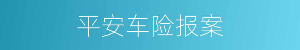 平安车险报案的同义词