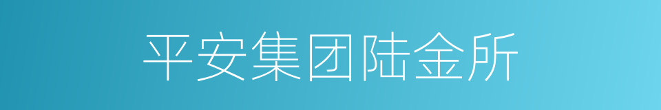 平安集团陆金所的同义词