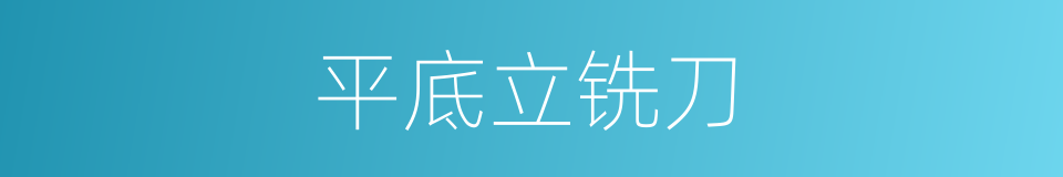 平底立铣刀的同义词