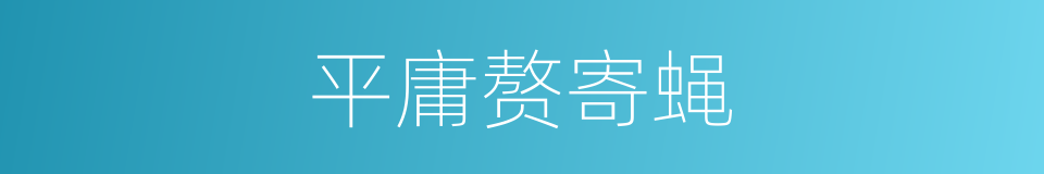 平庸赘寄蝇的同义词