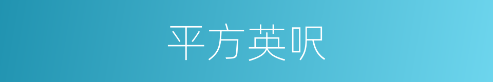 平方英呎的同义词