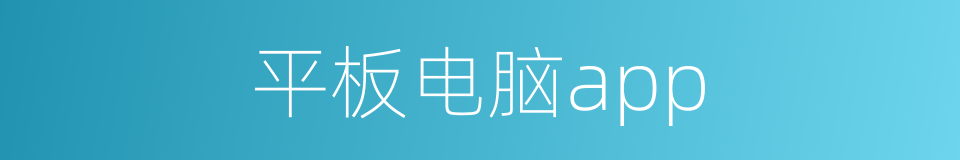 平板电脑app的同义词