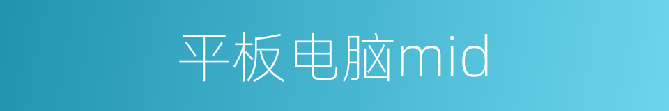 平板电脑mid的同义词