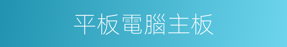 平板電腦主板的同義詞