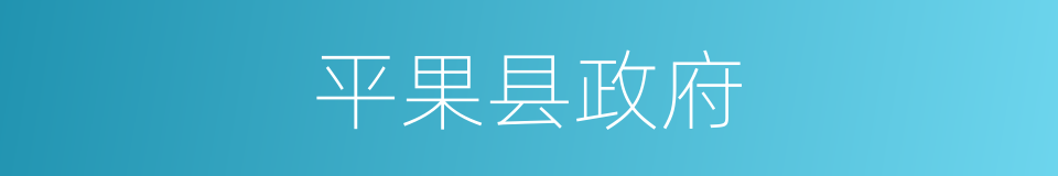 平果县政府的同义词