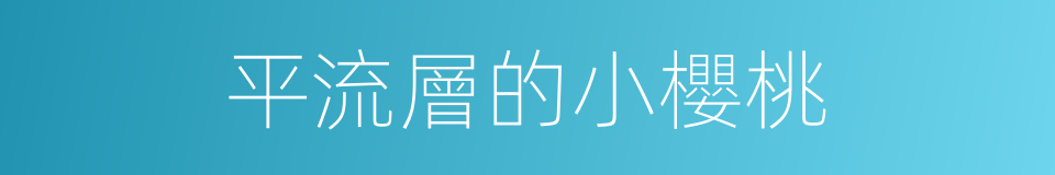 平流層的小櫻桃的同義詞