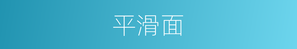平滑面的同义词