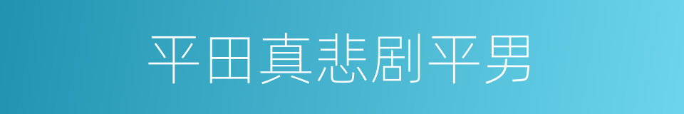 平田真悲剧平男的同义词