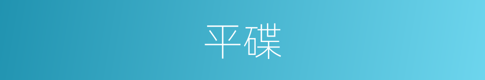 平碟的同义词
