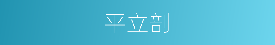 平立剖的同义词