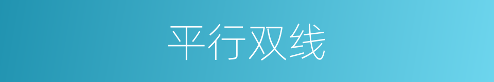 平行双线的同义词