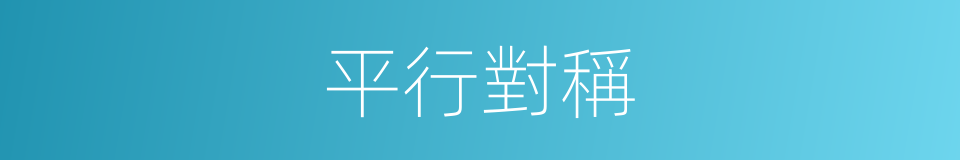 平行對稱的同義詞