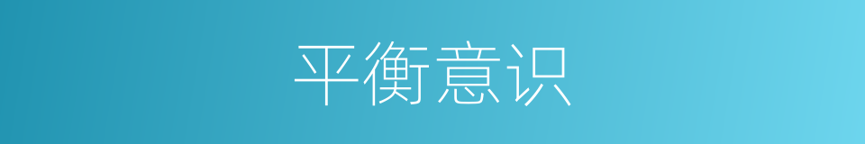 平衡意识的同义词