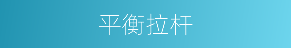 平衡拉杆的意思