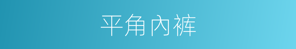 平角內裤的同義詞