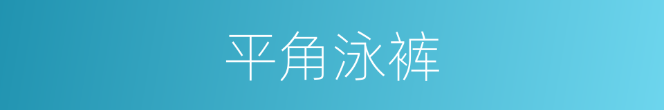 平角泳裤的同义词