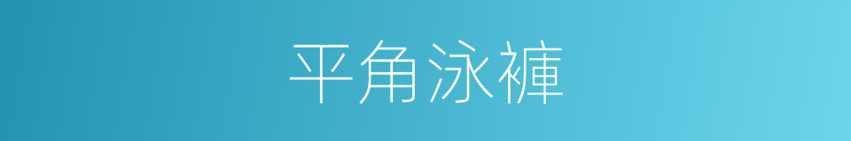 平角泳褲的同義詞