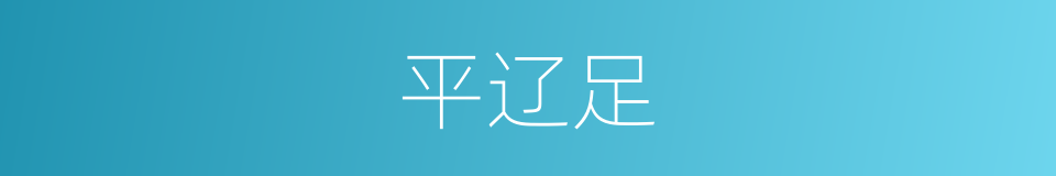 平辽足的同义词