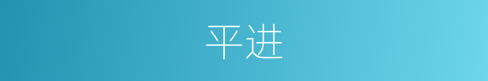 平进的意思