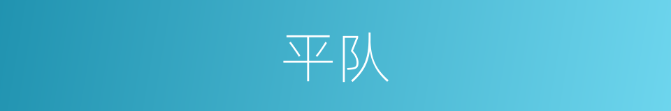 平队的同义词