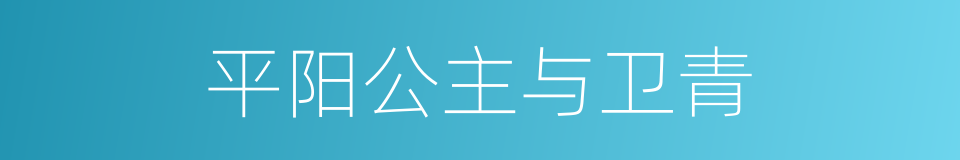 平阳公主与卫青的同义词