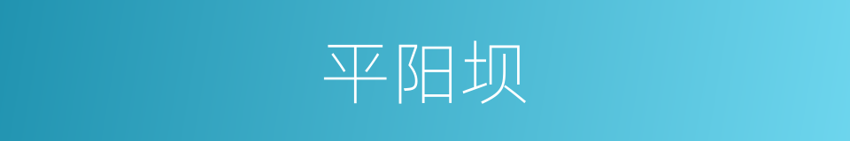 平阳坝的同义词