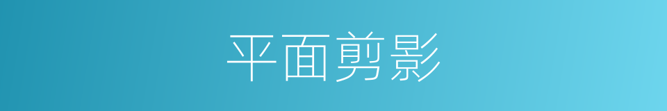 平面剪影的同义词