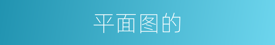 平面图的的同义词