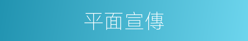 平面宣傳的同義詞