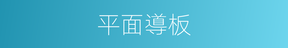 平面導板的同義詞