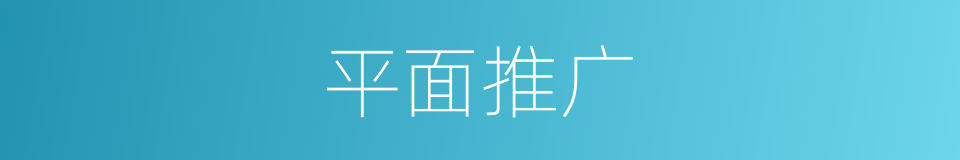平面推广的同义词