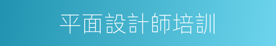 平面設計師培訓的同義詞