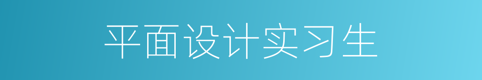 平面设计实习生的同义词