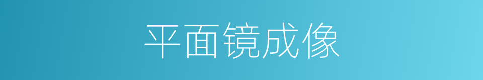 平面镜成像的同义词