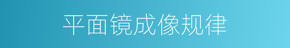 平面镜成像规律的同义词