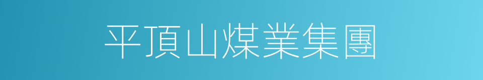 平頂山煤業集團的同義詞