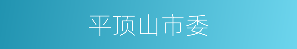 平顶山市委的同义词