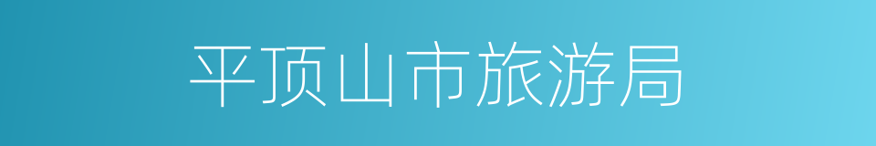 平顶山市旅游局的同义词