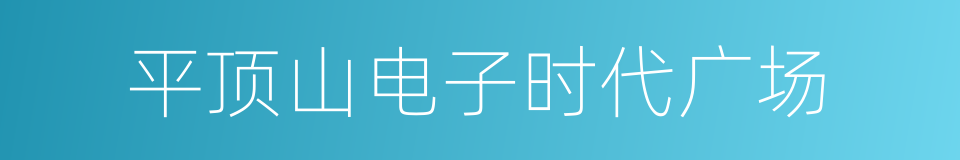 平顶山电子时代广场的同义词