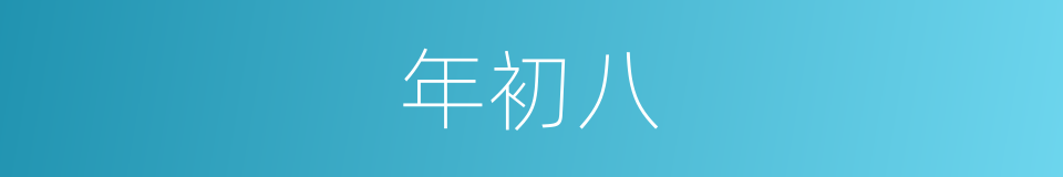 年初八的同义词