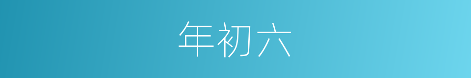 年初六的同义词