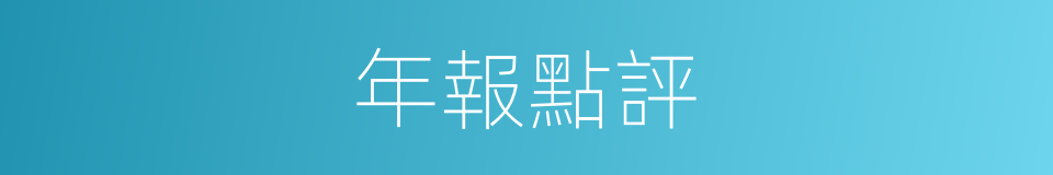 年報點評的同義詞